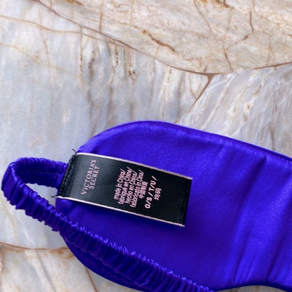 New Victoria’s Secret Real Silk Sleep Eye Mask Purple Lace - Picture 7 of 10